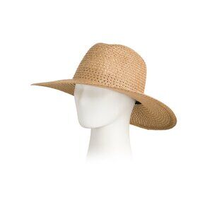 EUGENIA KIM Camel/Gold Packable Wide Brim Fedora